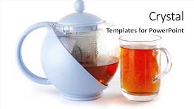  Presentation with black-tea - Audience pleasing theme consisting of black-tea-in-glass backdrop and a  colored foreground