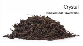  Presentation with black tea - Cool new presentation design with black tea isolated on white background backdrop and a white colored foreground