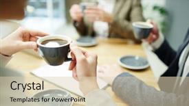  Presentation with tea coffee - Slides enhanced with black tea or coffee held background and a lemonade colored foreground