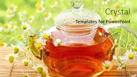  Presentation with black tea - Colorful theme enhanced with black-tea-with-fresh-herbs backdrop and a blonde colored foreground