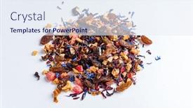  Presentation with black tea - Slide set consisting of black-tea-with-fruits background and a sky blue colored foreground