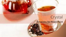  Presentation with black tea - Presentation theme featuring black-tea background and a coral colored foreground