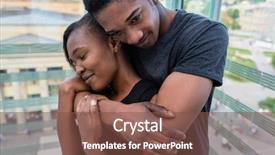  Presentation with african american black couple - Presentation design featuring black teens - portrait of young african american background and a tawny brown colored foreground