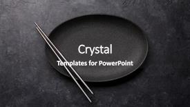  Presentation with japanese food - PPT layouts enhanced with black textured table japanese food background and a dark gray colored foreground