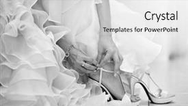  Presentation with bride - Beautiful PPT layouts featuring black tie - bride is putting on her backdrop and a white colored foreground