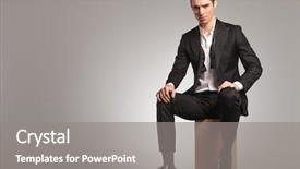  Presentation with box - Theme enhanced with black tie - man in open tuxedo background and a gray colored foreground