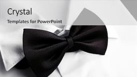  Presentation with black men - Audience pleasing theme consisting of black tie - men elegance clothes closeup backdrop and a light gray colored foreground