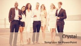  Presentation with well - Colorful PPT theme enhanced with black tie - portrait of cheerful well dressed backdrop and a lemonade colored foreground