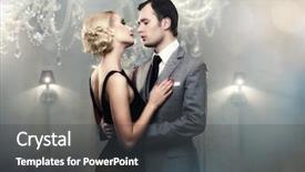  Presentation with luxury - Slides with black tie - retro couple in luxury interior background and a dark gray colored foreground