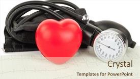  Presentation with black healing - Cool new slides with black tonometer and heart cardiogram backdrop and a sky blue colored foreground