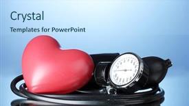  Presentation with black healing - Slide set with black tonometer and heart background and a cool aqua colored foreground