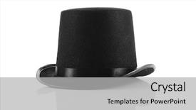  Presentation with top hat - Theme having black tophat top hat isolated background and a light gray colored foreground