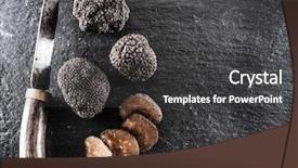  Presentation with graphite - Presentation design consisting of black truffles on the graphite background and a dark gray colored foreground