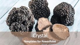  Presentation with black - PPT layouts consisting of black truffles on the old background and a coral colored foreground