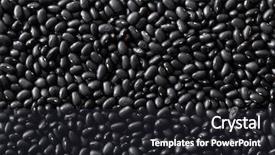  Presentation with beans legumes - Theme consisting of black turtle beans legumes background background and a dark gray colored foreground