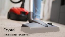  Presentation with brush - Audience pleasing slide deck consisting of black vacuum cleaner brush closeup backdrop and a mint green colored foreground