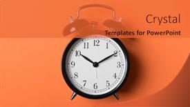  Presentation with vintage clock - Colorful presentation design enhanced with black-vintage-alarm-clock backdrop and a red colored foreground