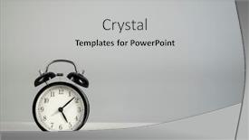  Presentation with vintage clock - Colorful presentation design enhanced with black-vintage-alarm-clock backdrop and a light gray colored foreground