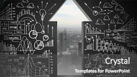  Presentation with black business - Presentation design featuring black wall idea concept background and a dark gray colored foreground