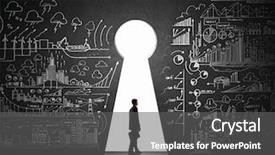  Presentation with black hole - Slide set having black wall with key background and a dark gray colored foreground