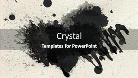  Presentation with bakground - Slide deck with black-watercolor-and-ink-blot background and a black colored foreground