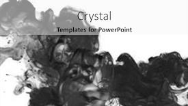  Presentation with black ink - PPT theme featuring black-watercolor-ink-smoke-flow and a white colored foreground