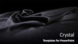  Presentation with silk - Slides having black-wave-silk-fabric-horizontal background and a black colored foreground