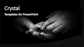  Presentation with black father - Cool new presentation design with black white children - babys foots in father hands backdrop and a black colored foreground