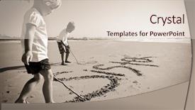  Presentation with black children - Slides with black white children - lovely young brother and sister background and a lemonade colored foreground