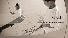  Presentation with black children - Colorful theme enhanced with black white children - lovely young brother and sister backdrop and a  colored foreground