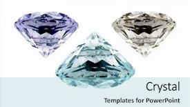  Presentation with diamond - Presentation theme consisting of black white diamond - fashion background and a light blue colored foreground