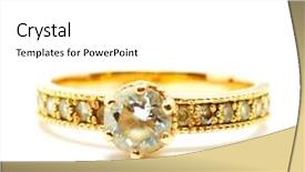  Presentation with diamond - Amazing PPT layouts having black white diamond - golden ring backdrop and a white colored foreground