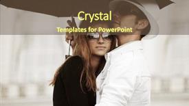  Presentation with umbrella - Presentation with black white fashion - young couple with umbrella background and a tawny brown colored foreground