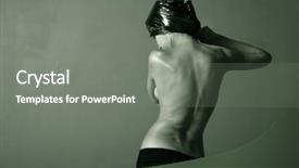  Presentation with fashion - Presentation theme having black white figure - fashion portrait nude elegant girl background and a  colored foreground