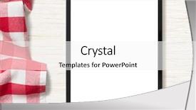  Presentation with ipad - Amazing slide deck having black white gingham - blank screen of tablet pc backdrop and a  colored foreground