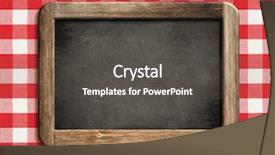  Presentation with tablecloth - PPT theme with black white gingham - chalkboard or blackboard on picnic background and a dark gray colored foreground