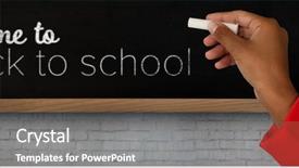  Presentation with hand up - Slide deck having black white hands - cropped image of girl background and a dark gray colored foreground