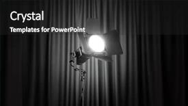  Presentation with curtains - PPT layouts with black white movie - curtains and projector lights wtih background and a dark gray colored foreground