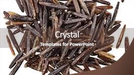  Presentation with rice - PPT theme having black wild rice top view background and a tawny brown colored foreground