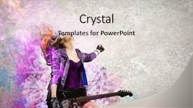  Presentation with black girl - PPT theme enhanced with black wings and color background background and a light gray colored foreground