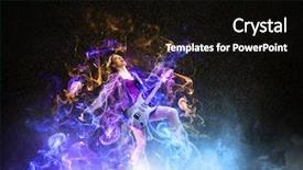  Presentation with black girl - Theme featuring black wings and color background background and a black colored foreground