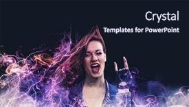  Presentation with black girl - Colorful slide deck enhanced with black wings and color background backdrop and a wine colored foreground