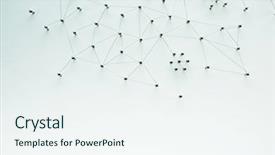  Presentation with internet communication - PPT layouts enhanced with black wires of white background and a sky blue colored foreground