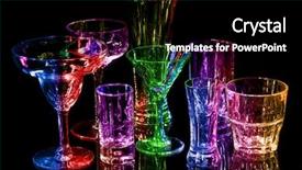  Presentation with glasses - Colorful PPT theme enhanced with black with reflection multi-colored backdrop and a black colored foreground