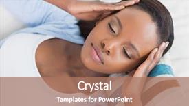  Presentation with black hands - Cool new slides with black woman lying while having backdrop and a coral colored foreground