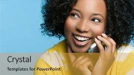  Presentation with brain and cell phone radiation - Theme with black woman on cell phone background and a gold colored foreground