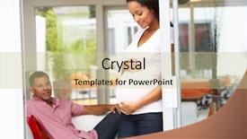  Presentation with broken home upset couple - Presentation design having black woman pregnancy - expectant couple relaxing at home background and a soft green colored foreground