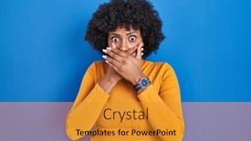  Presentation with black woman - Presentation theme having black-woman-with-curly-hair background and a  colored foreground