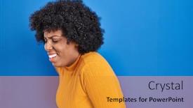  Presentation with black woman - Theme enhanced with black-woman-with-curly-hair background and a gold colored foreground