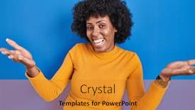  Presentation with greetings - Theme consisting of black-woman-with-curly-hair background and a  colored foreground